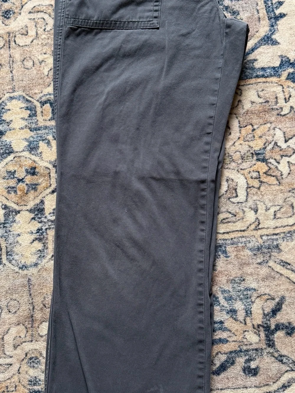 Izod Straight-Leg Pants in Charcoal Gray